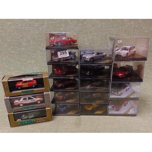 295 - Quantity Vittese of cased collectable model vehicles.