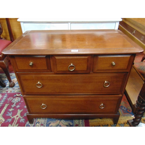 341 - A Stag tallboy chest of five drawers, 28 x 31 x 18