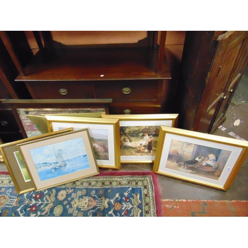 360 - Small quantity of framed and glazed colour prints, interior scenes.