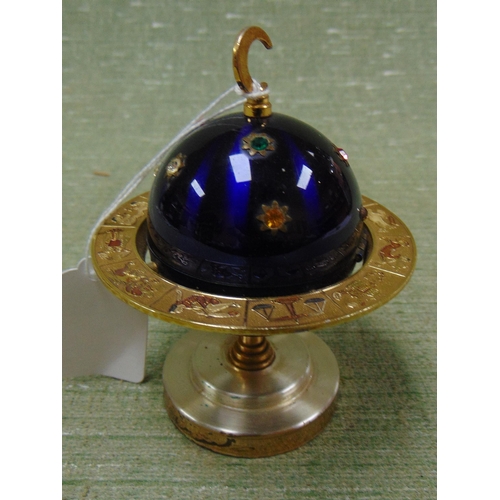 376 - Novelty astrological globe form table lighter.