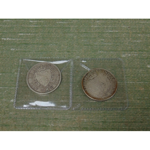 58 - Two silver Victoria veiled head half crowns, 1893 & 1896.