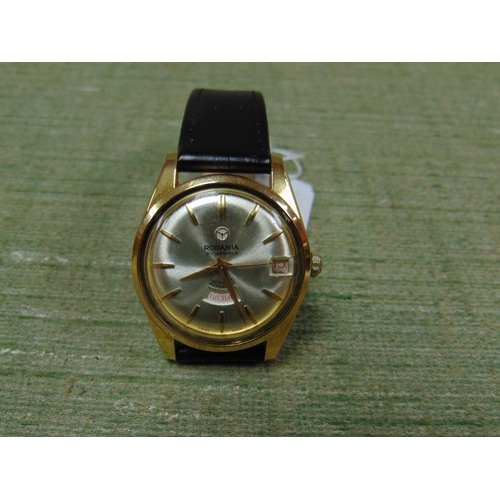 95 - Rodania 30 jewel automatic day / date wristwatch.