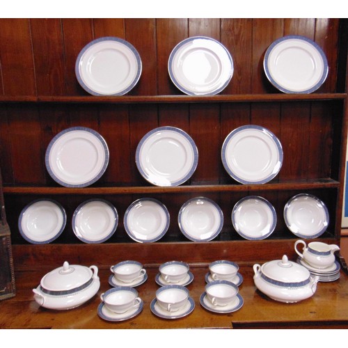 336 - Doulton Sherbrooke pattern dinner service.