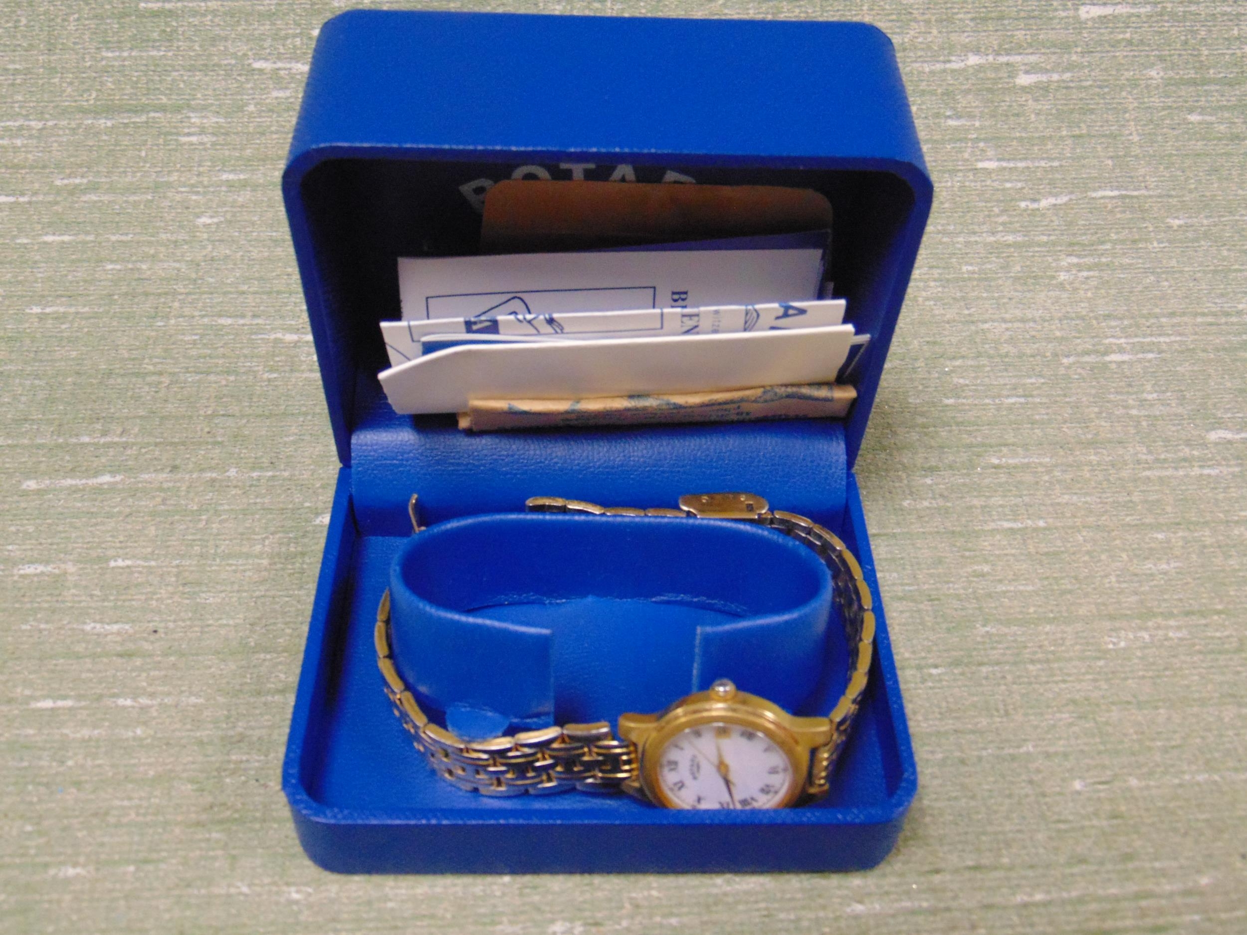 Boxed Rotary ladies wristwatch.