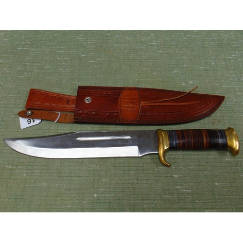 16 - Rough Ryder Pakistan Bowie knife in sheath, 16
