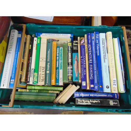 215 - Box of fishing books.