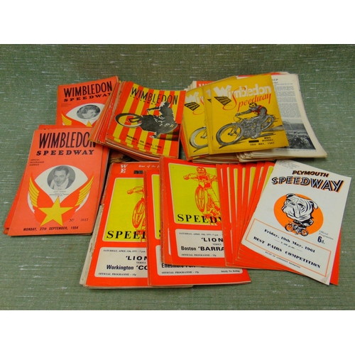33 - Collection of 1940's to 60's speedway programmes.
