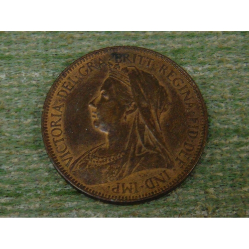 41 - Uncirculated Victoria halfpenny with lustre.