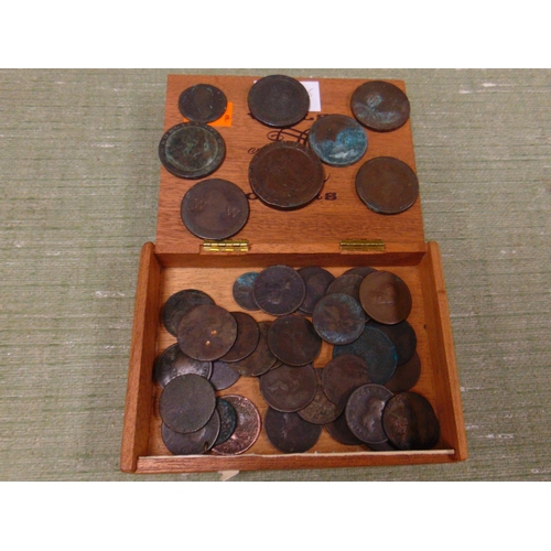 49 - Collection of copper 18th & 19th century coins.