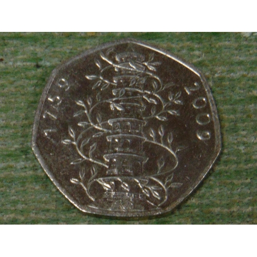 56 - Kew Gardens commemorative 50p coin.