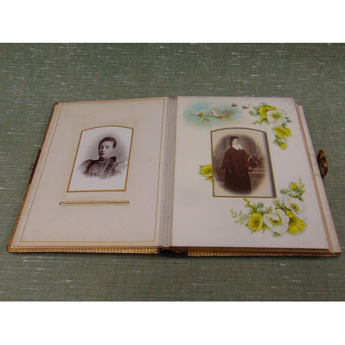 67 - Antique photograph album and contents.