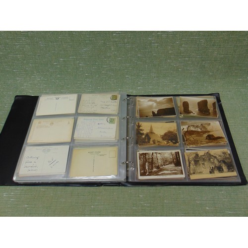 23 - Postcard album and contents.