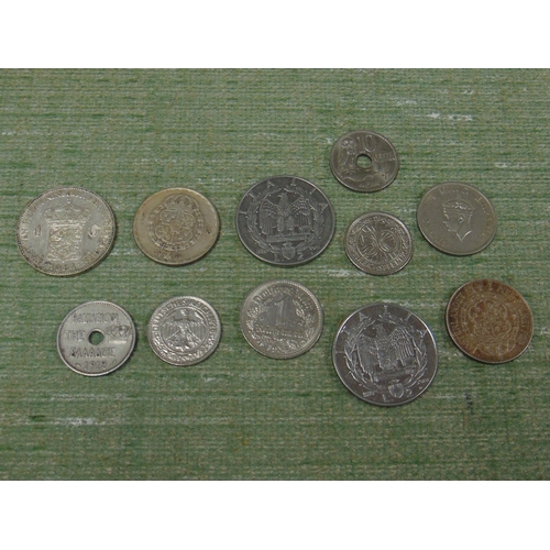 178 - Collection of early 20th century European silver and silver coloured coins.