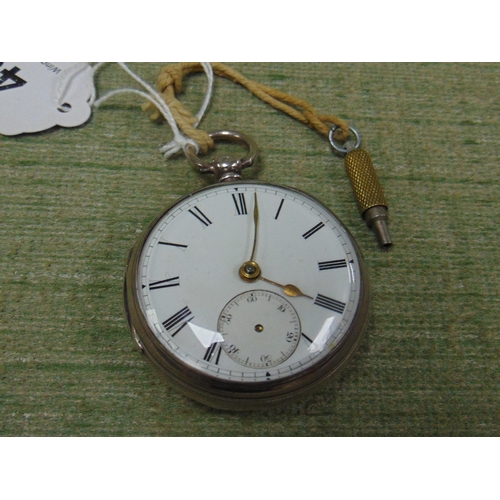 49 - Antique silver cased pocket watch, maker Charles Harris, London 1880.