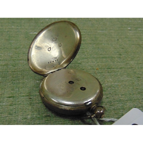 50 - Silver cased fob watch, maker J W Benson, London, 1886.