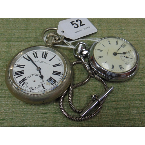 52 - Two plated pocket watches.