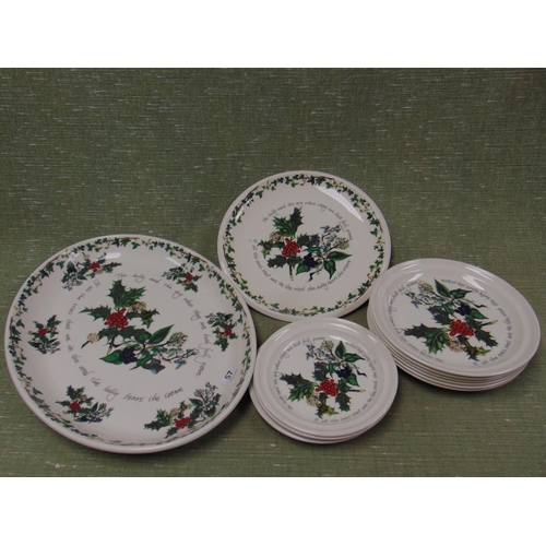 57 - Collection of Portmeirion Christmas plates.