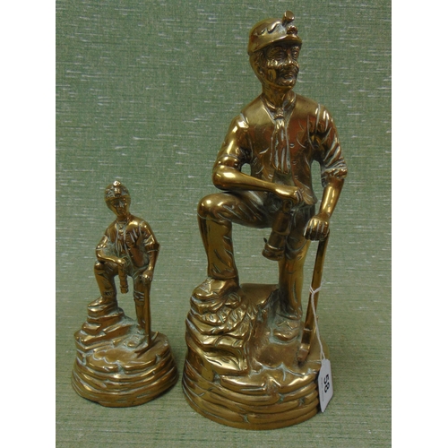 58 - Brass statue, modelled as a coal miner, 12