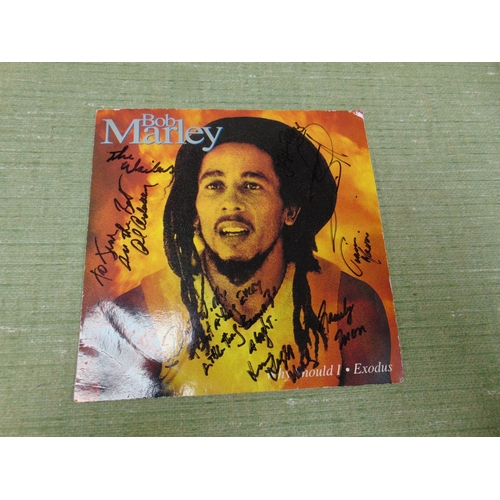 66 - Bob Marley, 'Why should I' single, baring signatures of the Wailers and Bob Marley's  wife.