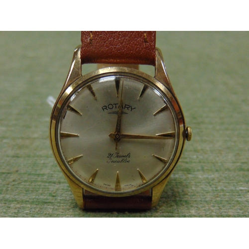 70 - Boxed Rotary 9ct gold cased wristwatch.