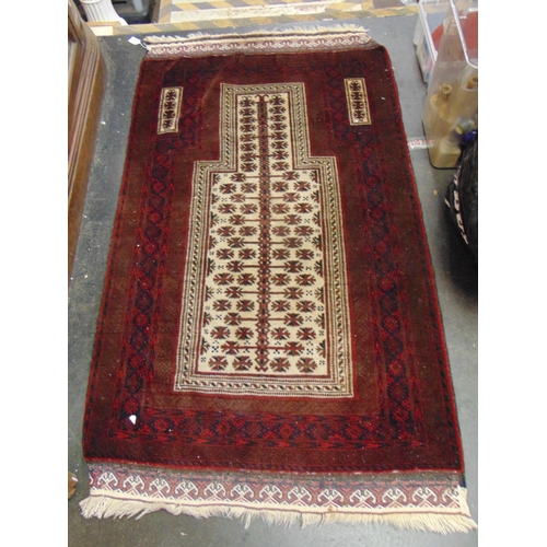 68 - Persian red ground prayer rug, 59 x 35