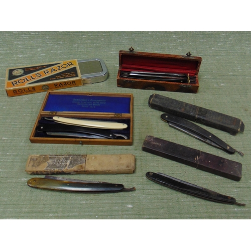 181 - Collection of antique razor blades.