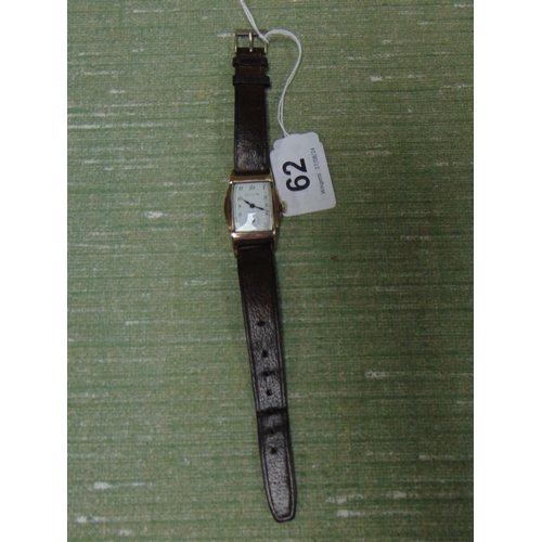 62 - Bulova 10 k gold filled gentleman's wristwatch.