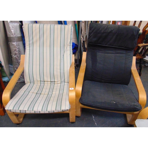 3 - Two Ikea lounge chairs.