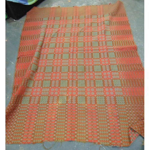 51 - Welsh woolen blanket, having geometric pattern, 85 x 66