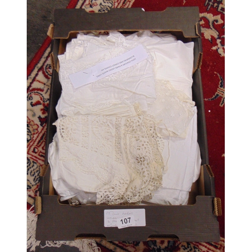 107 - Quantity of 19th century ladies under garments.