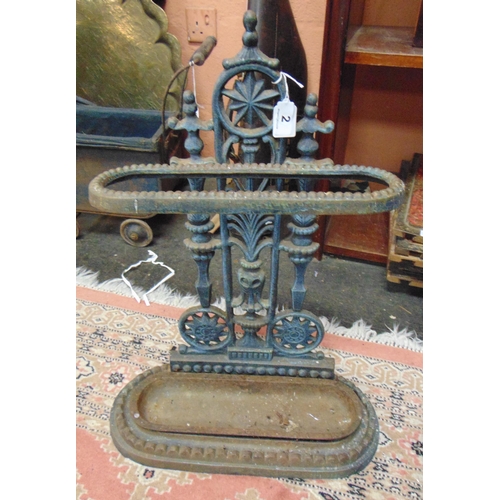 2 - Reproduction cast iron stick stand, 22