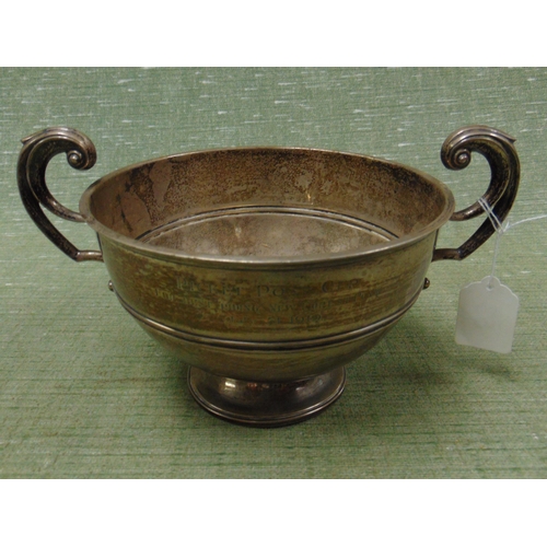 53 - Antique silver two handled trophy, maker Horace Woodward & Co, London 1918, 13.2 ozt.