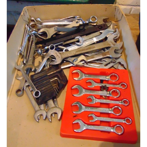 548 - Box of spanners.