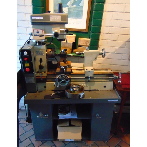 551 - Chester B super 3 in 1 lathe with instructions, chuck, etc.