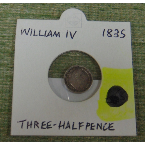 174 - William IV 1835 3 half pence.