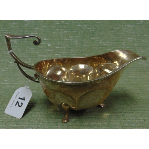 12 - Silver sauce boat, Sheffield 1920, 6.7 ozt.