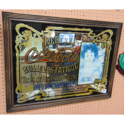 162 - Reproduction Coca Cola advertising mirror, 20 x 26