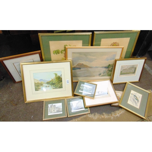 226 - Quantity of framed and glazed pictures.