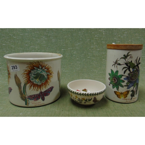 293 - Three pieces of Portmeirion pottery.