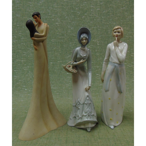 295 - Royal Doulton figurine and two others. (3)