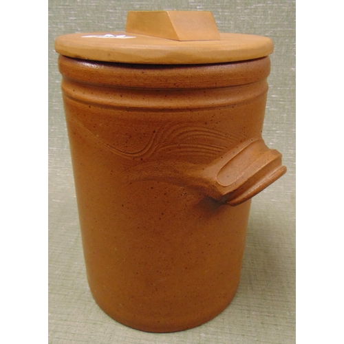 309 - Stoneware bread crock.