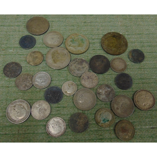 317 - George V collection of sixpences, shillings, florins and 1 half crown.