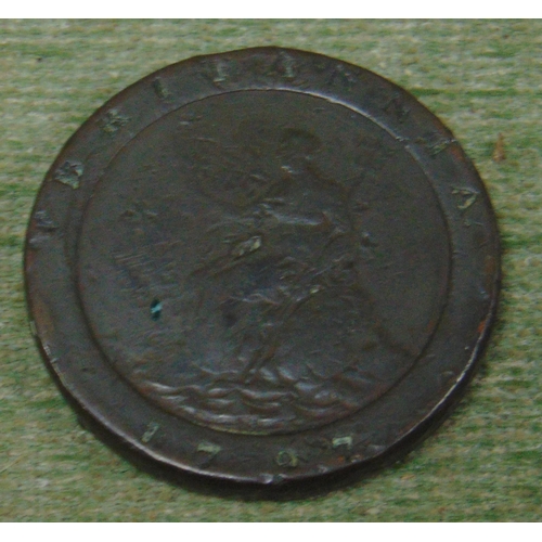 319 - George III 1797 cartwheel penny.