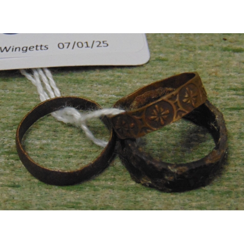 321 - Three metal detector find rings.