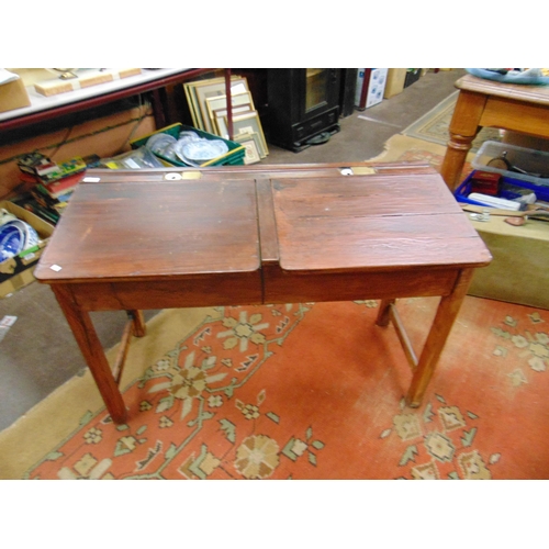 330 - Vintage twin school desk.