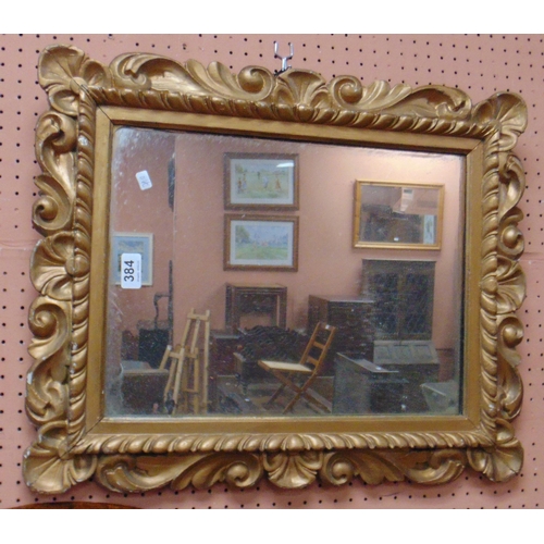 384 - Rectangular gilt framed wall mirror, 23.5 x 19