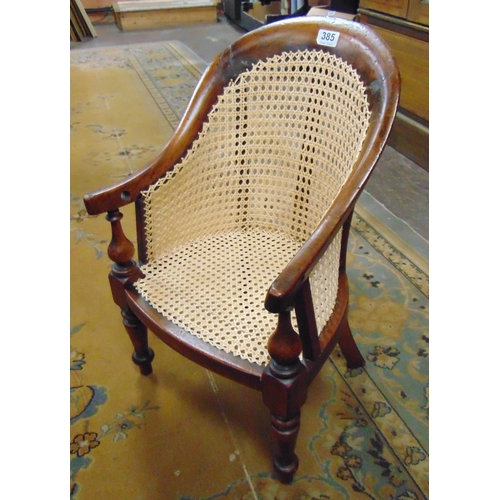 385 - 19th century child's bergere chair.