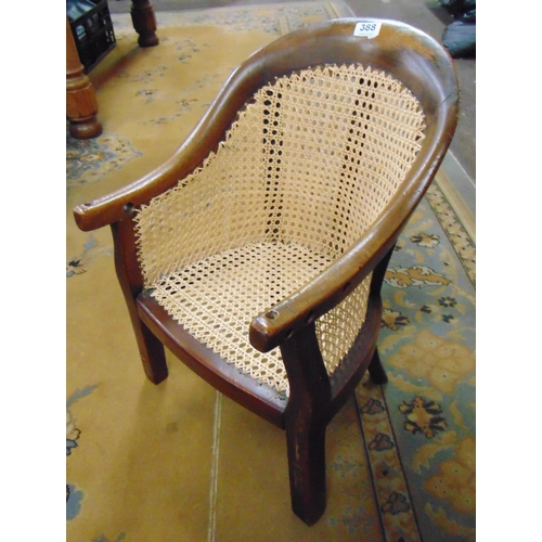 388 - 19th century child's bergere chair.