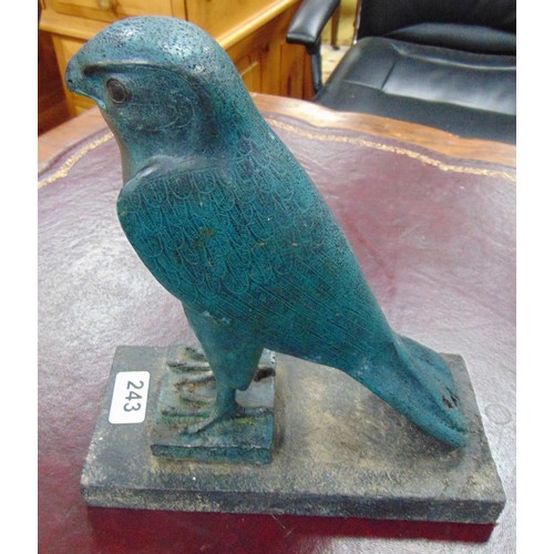 243 - Reproduction Egyptian bird figure, 10.5