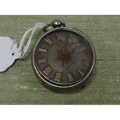 191 - Antique silver cased pocket watch - for restoration.